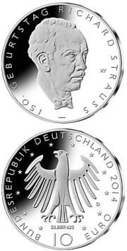 Richard Strauss 10 euro Duitsland 2014 cuni UNC